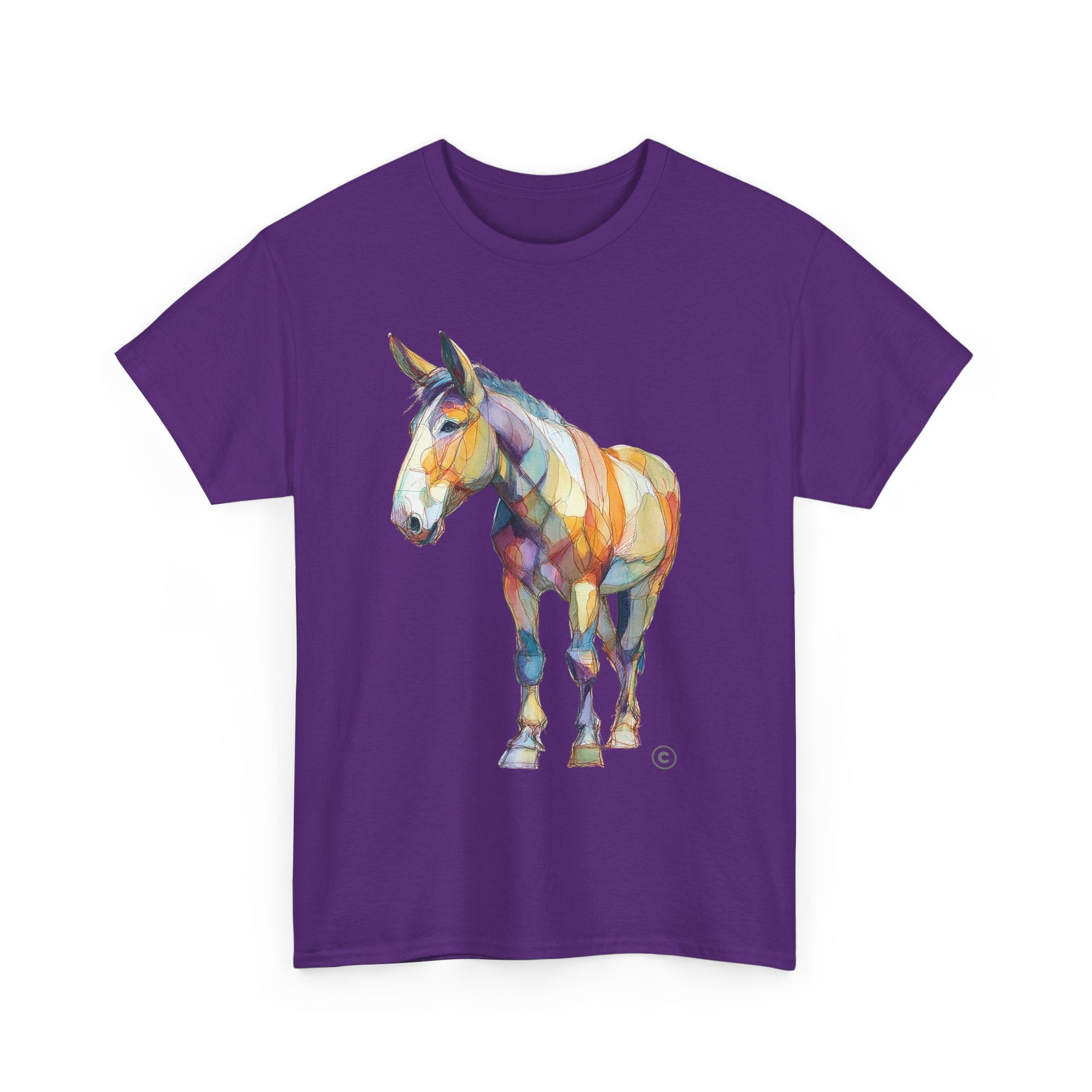 HORSE OF MANY COLORS 2 - Unisex Heavy Cotton Tee