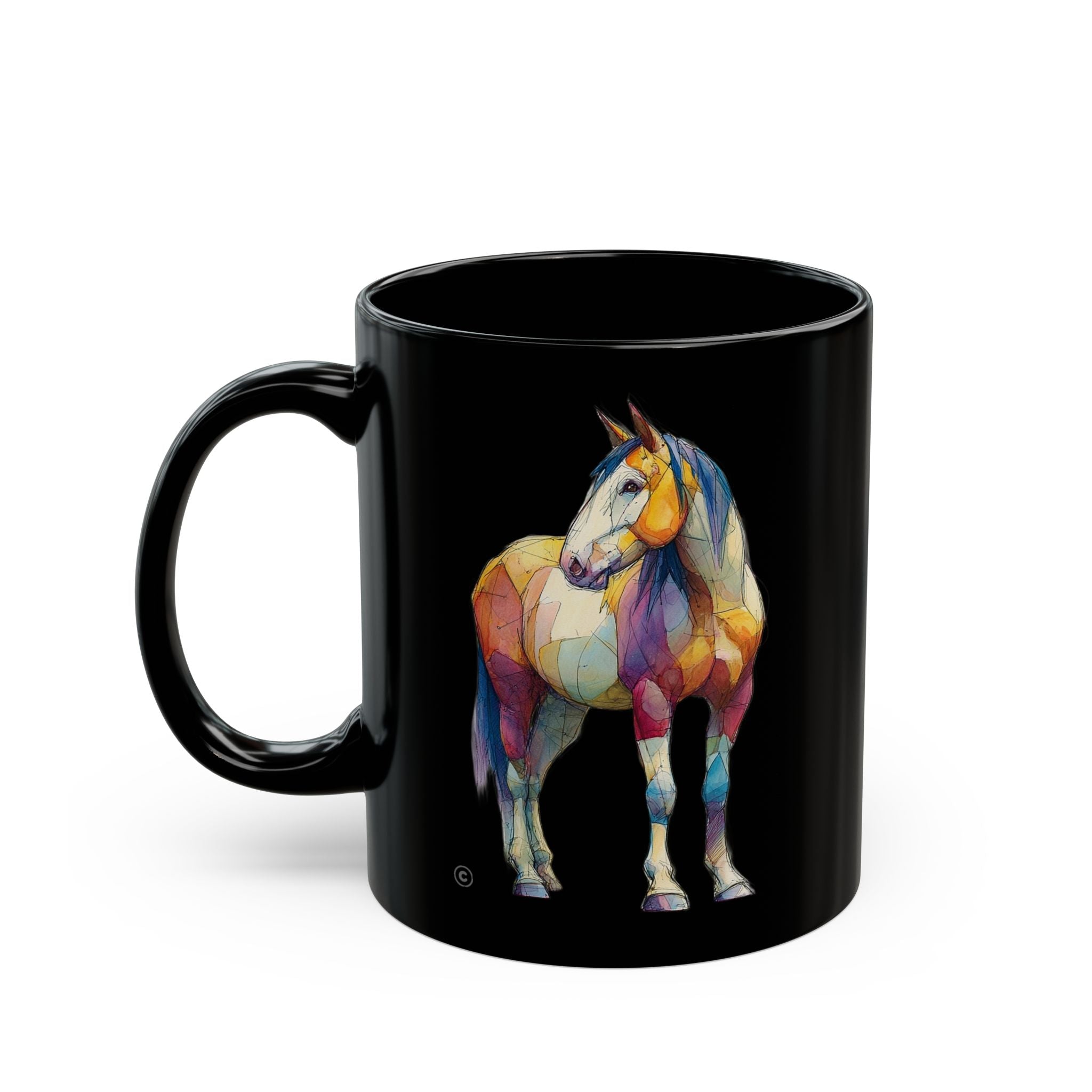 HORSE OF MANY COLORS 3 - Black Mug (11oz, 15oz)
