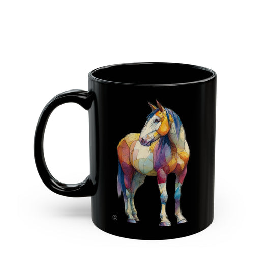 HORSE OF MANY COLORS 3 - Black Mug (11oz, 15oz)