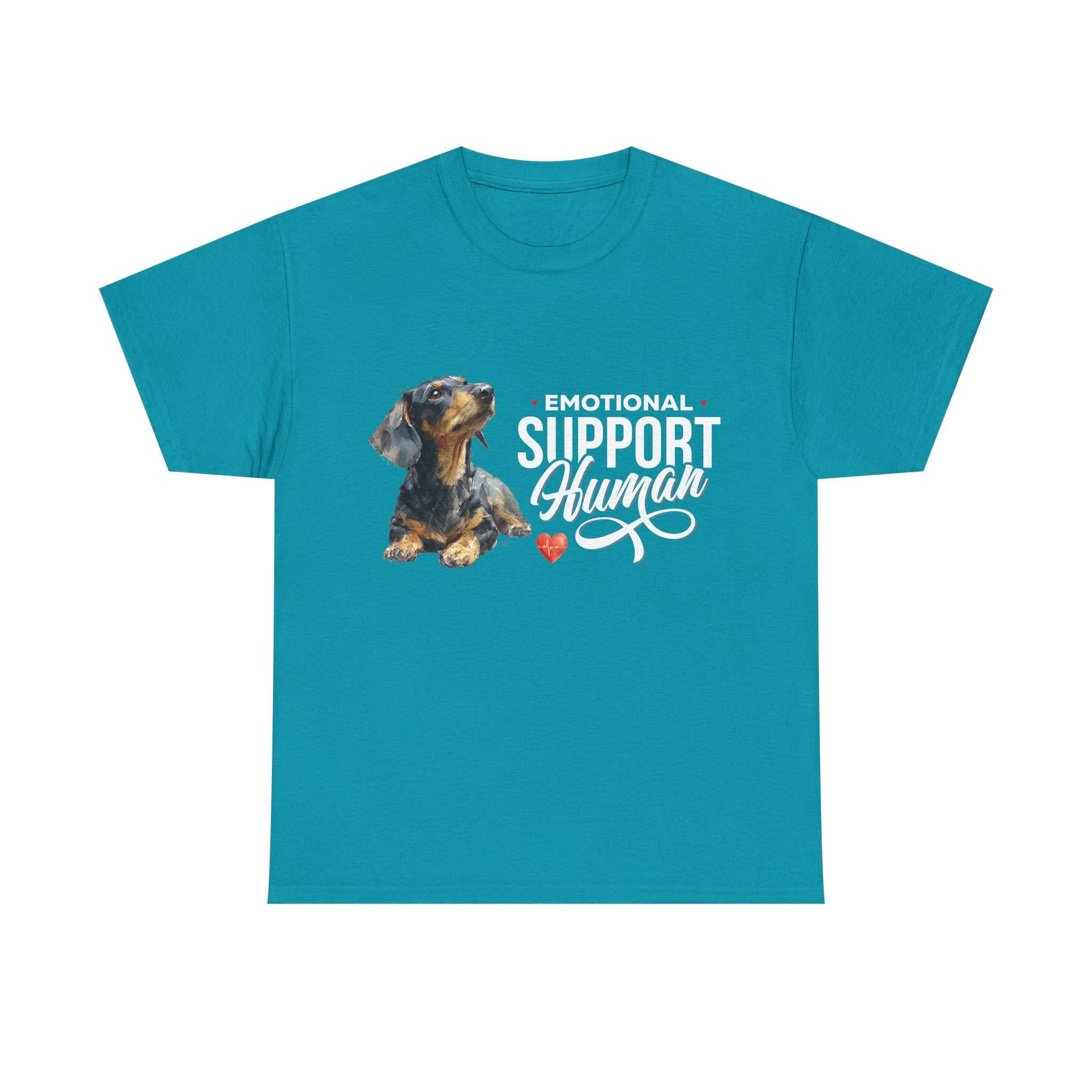 Black and Tan Dachshund Emotional Support Human - 100% Cotton Tee