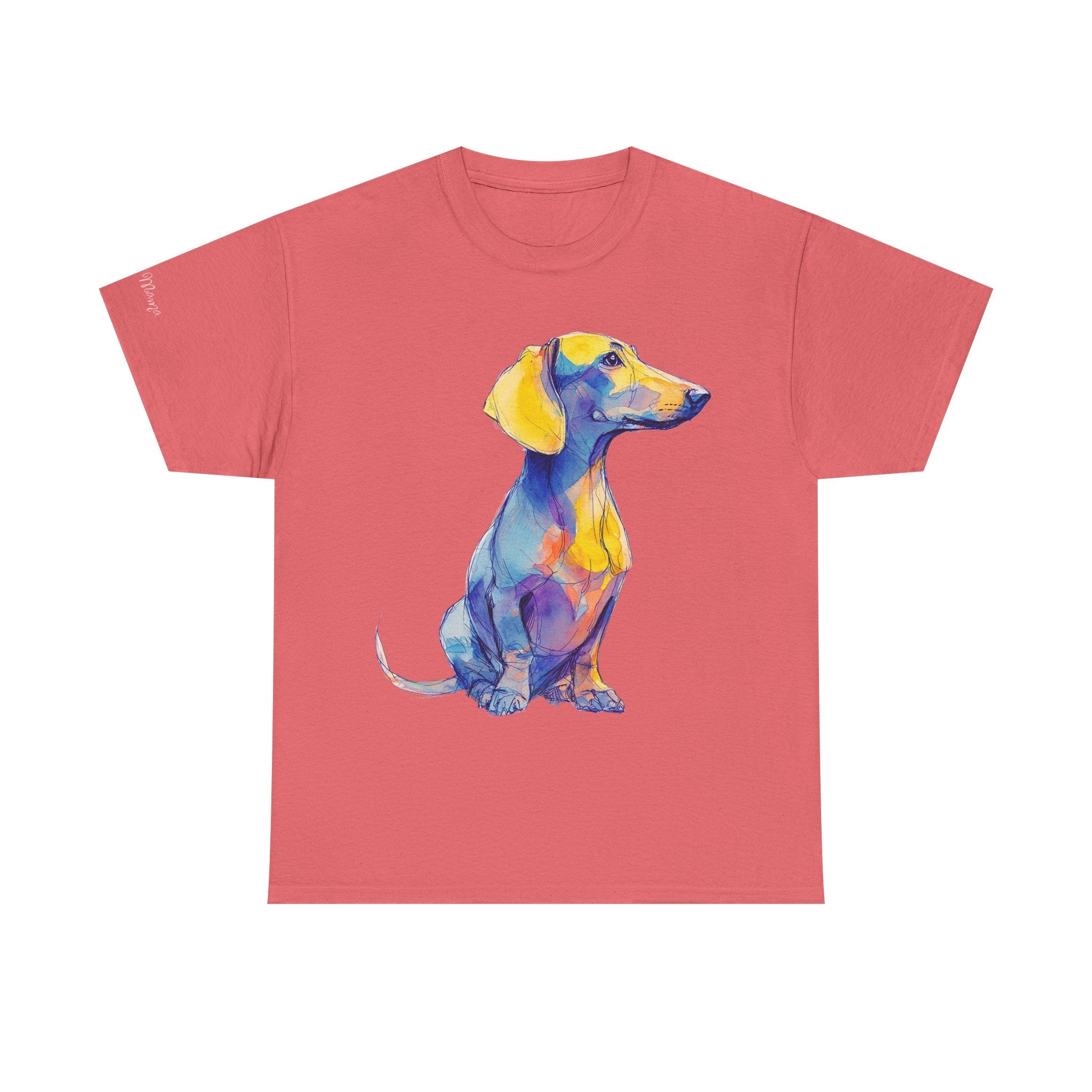 Dachshund Watercolor Tee — Colorful Sausage Dog Graphic T-Shirt