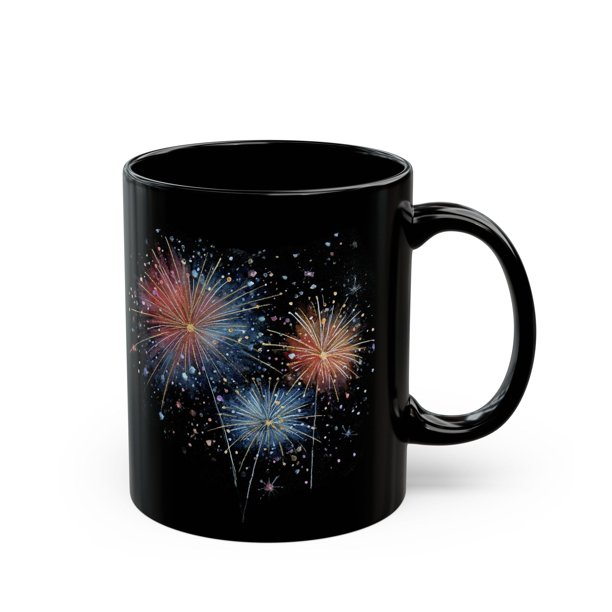 Patriotic Pup Mug - Sleek Black Coffee Cup (11oz/15oz)