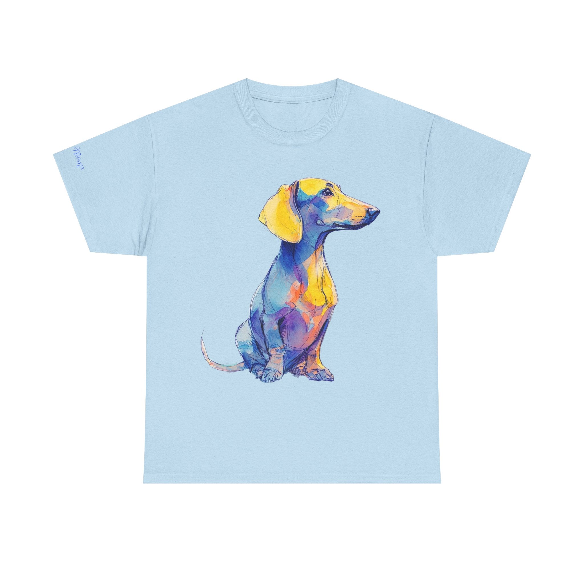 Dachshund Watercolor Tee — Colorful Sausage Dog Graphic T-Shirt