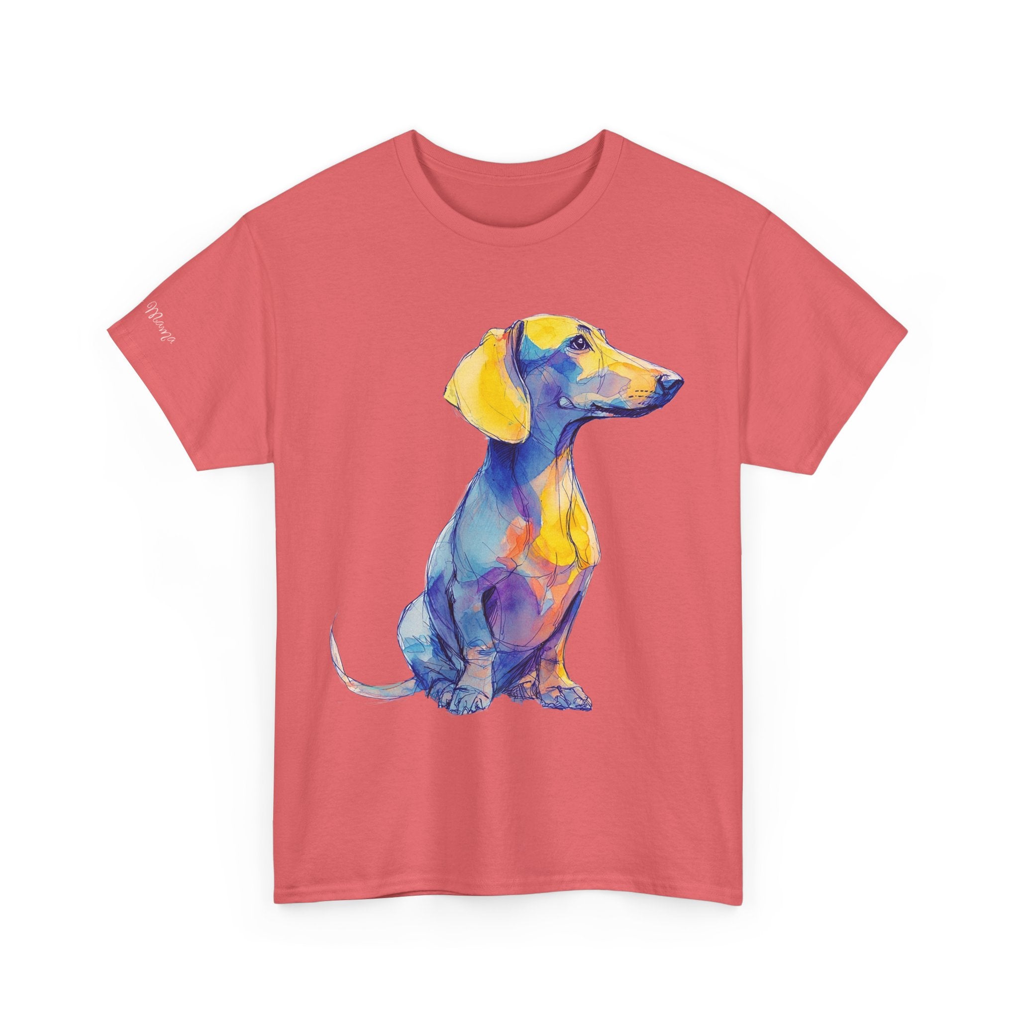 Dachshund Watercolor Tee — Colorful Sausage Dog Graphic T-Shirt
