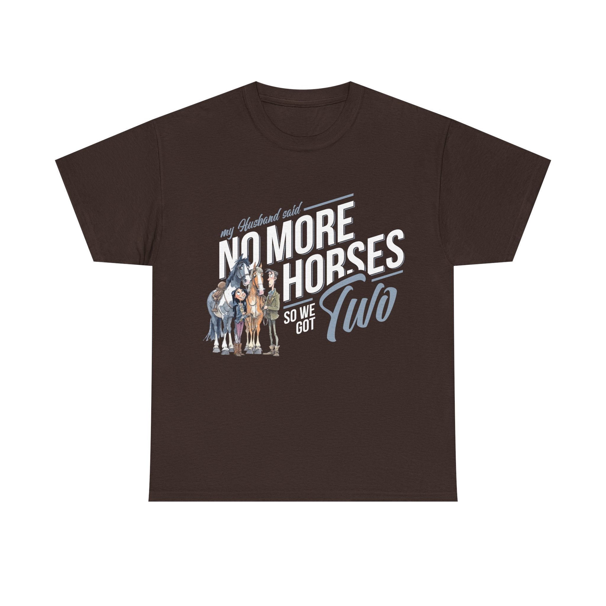 NO MORE HORSES - Unisex Heavy Cotton Tee