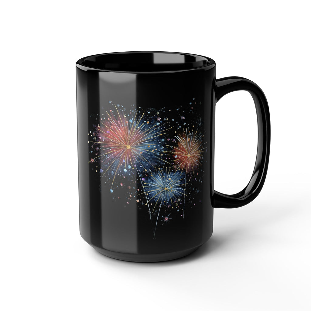 Patriotic Pup Mug - Sleek Black Coffee Cup (11oz/15oz)