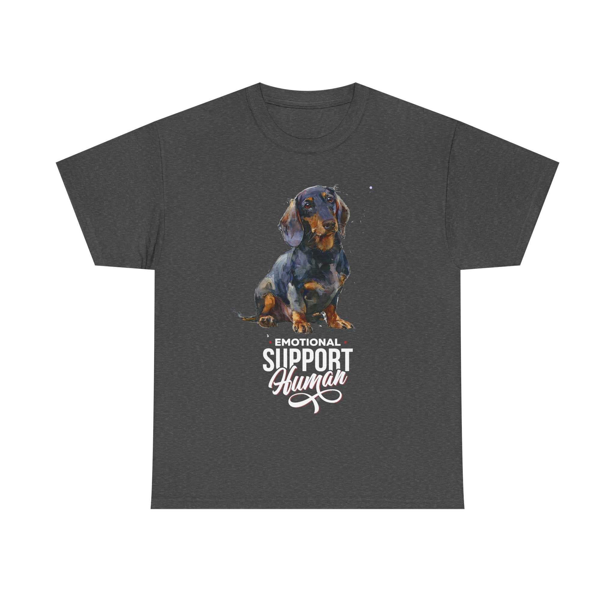 Black and Tan Dachshund Emotional Support Human #3 - 100% Cotton Tee