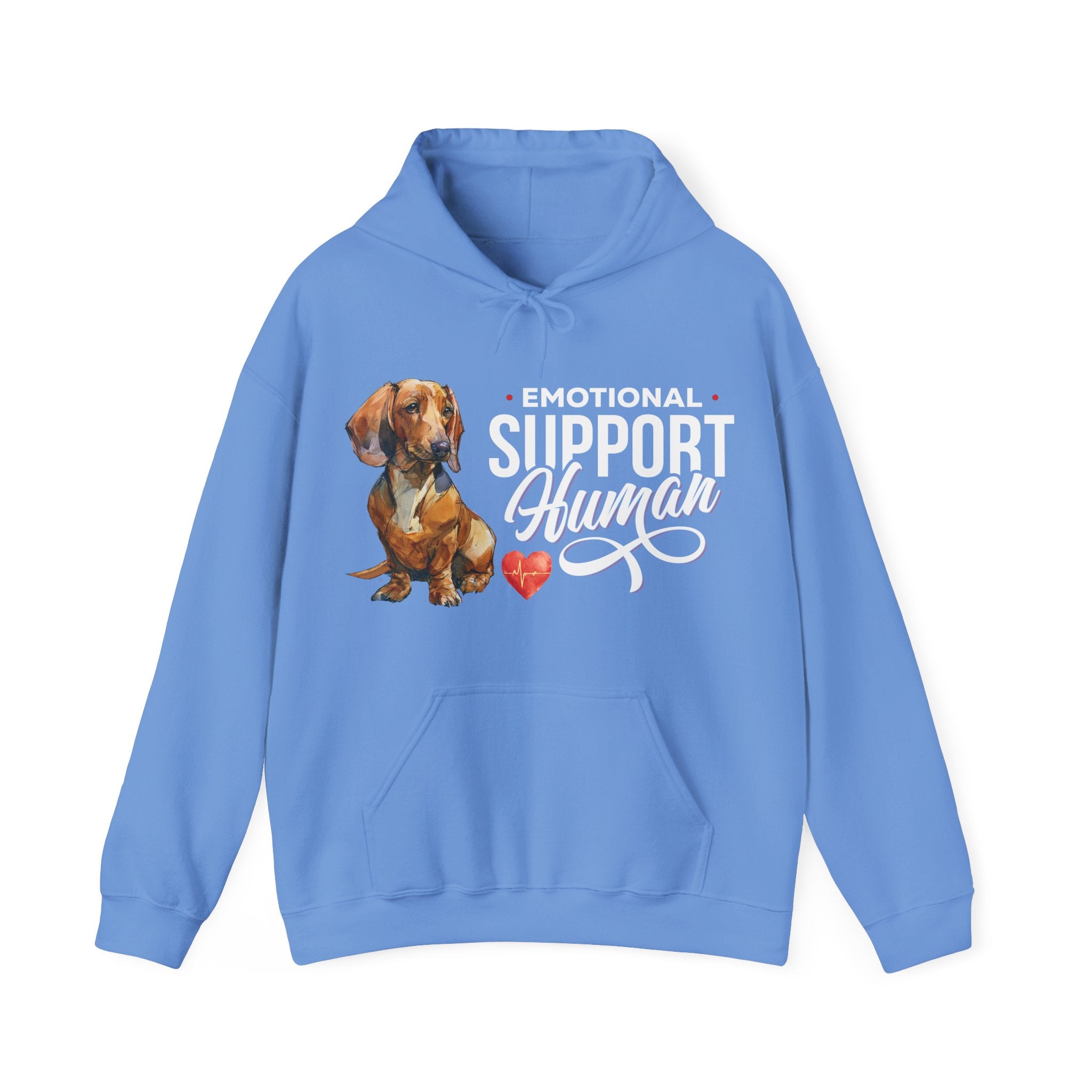 Red Dachshund Emotional Support Human Hoodie - Comfortable Unisex Hoodie