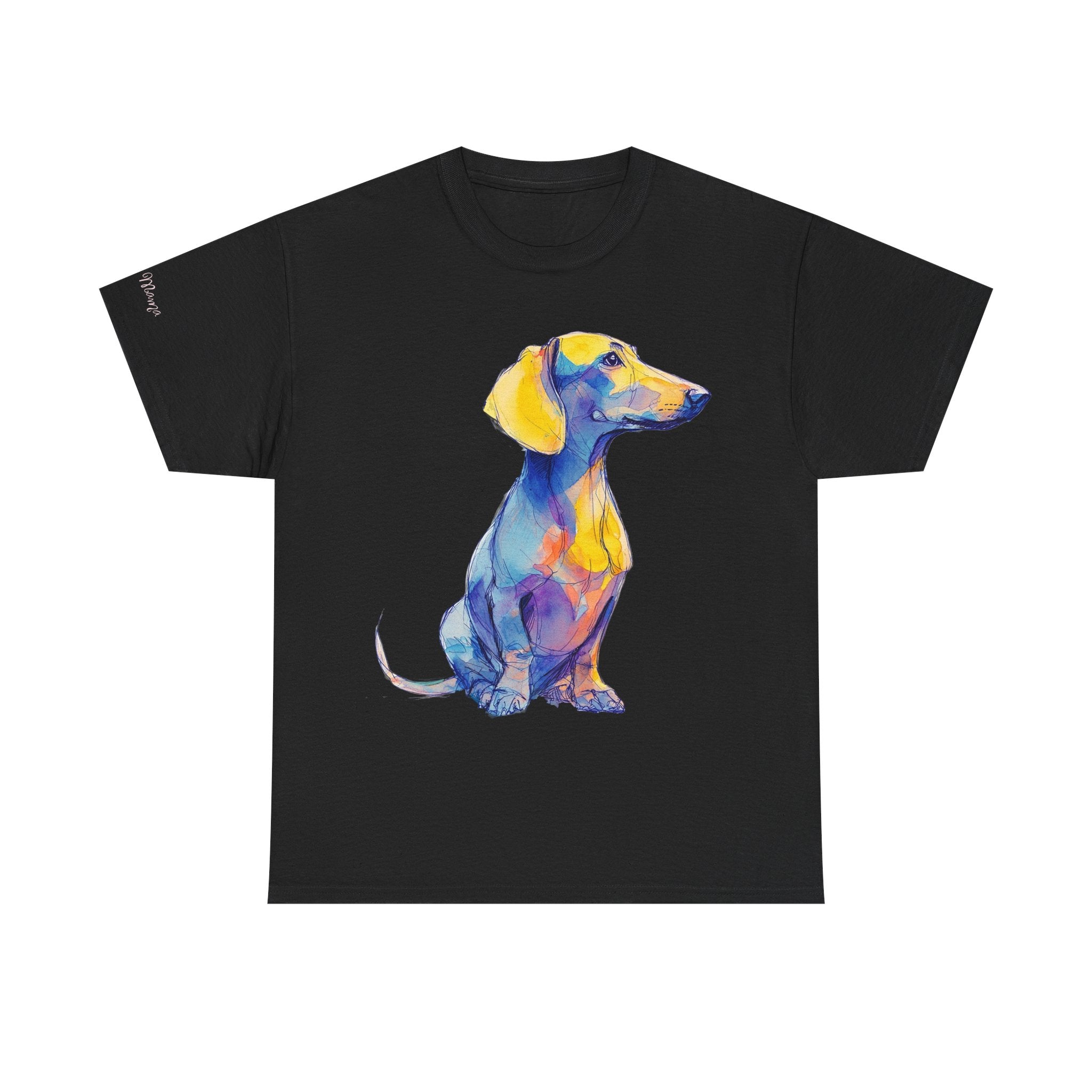 Dachshund Watercolor Tee — Colorful Sausage Dog Graphic T-Shirt
