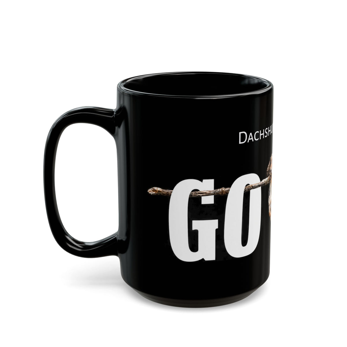 RULE No. 1 GO BIG. Sleek Black Mug 15oz