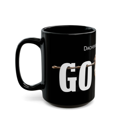 RULE No. 1 GO BIG. Sleek Black Mug 15oz