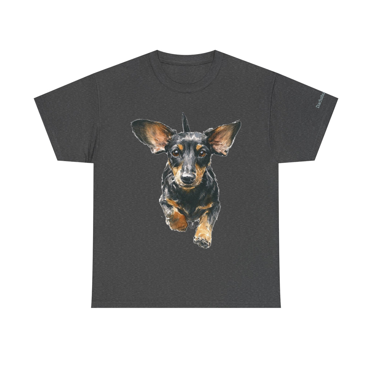 DACHSHUND MOM (Black and Tan Dachshund) - 100% Cotton T-Shirt