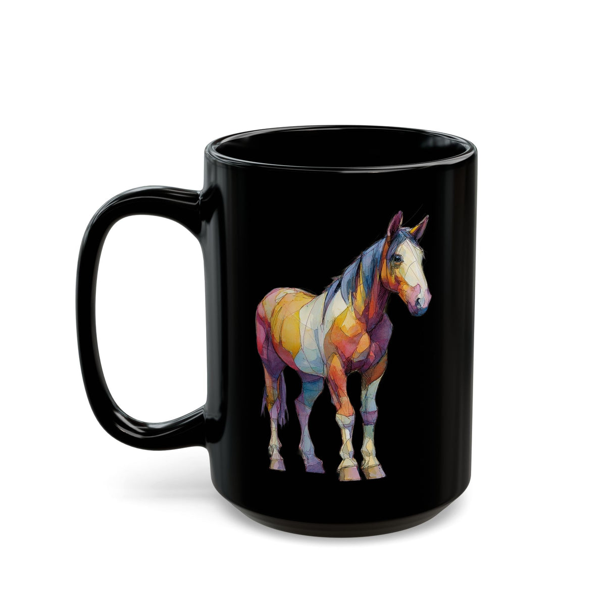 HORSE OF MANY COLORS 1 - Black Mug (11oz, 15oz)