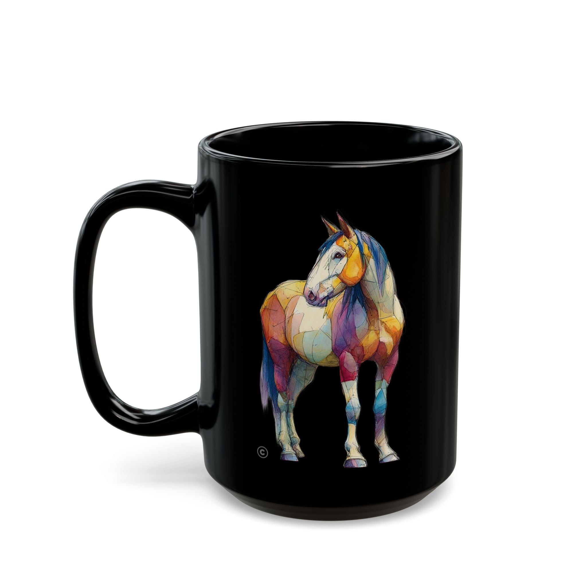 HORSE OF MANY COLORS 3 - Black Mug (11oz, 15oz)