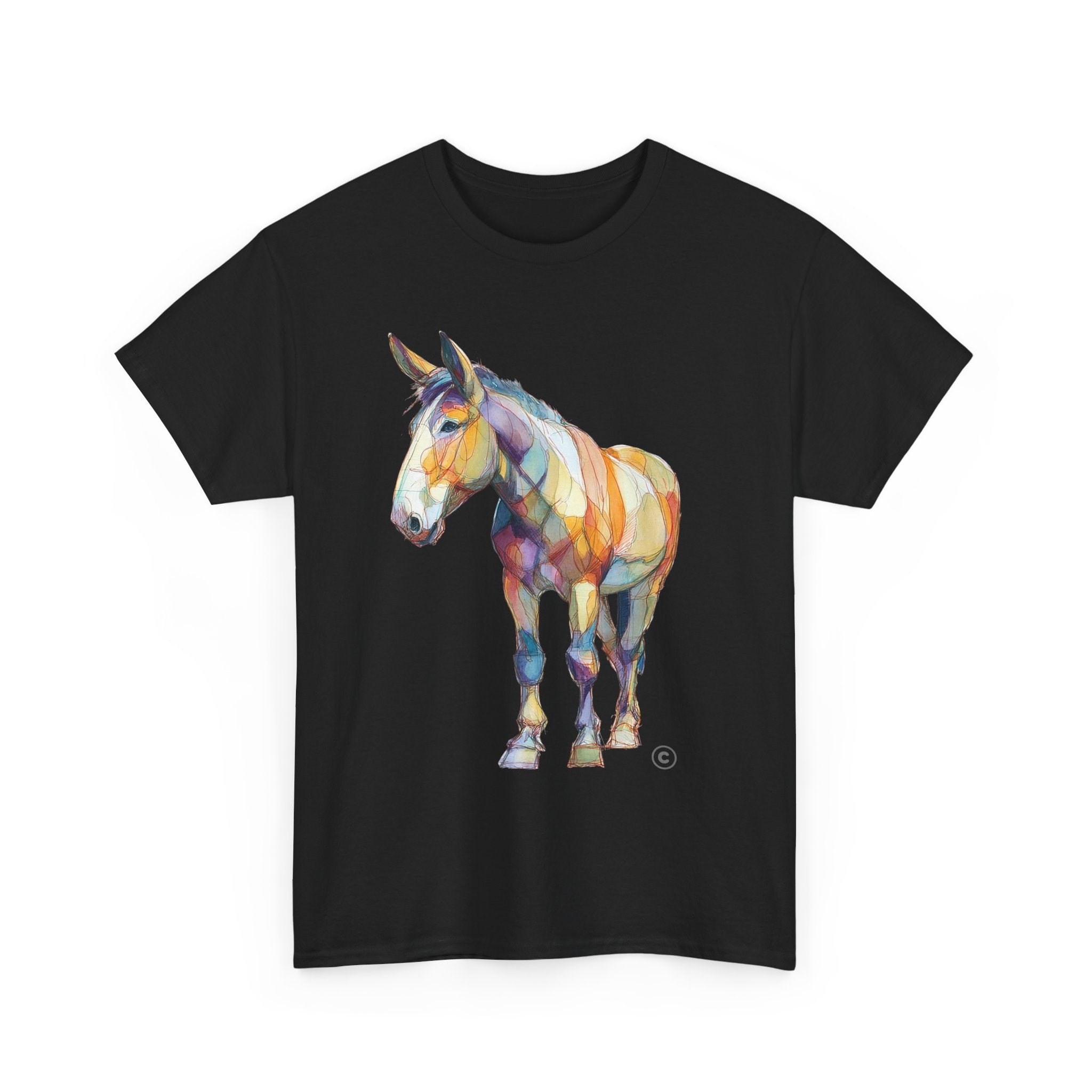 HORSE OF MANY COLORS 2 - Unisex Heavy Cotton Tee