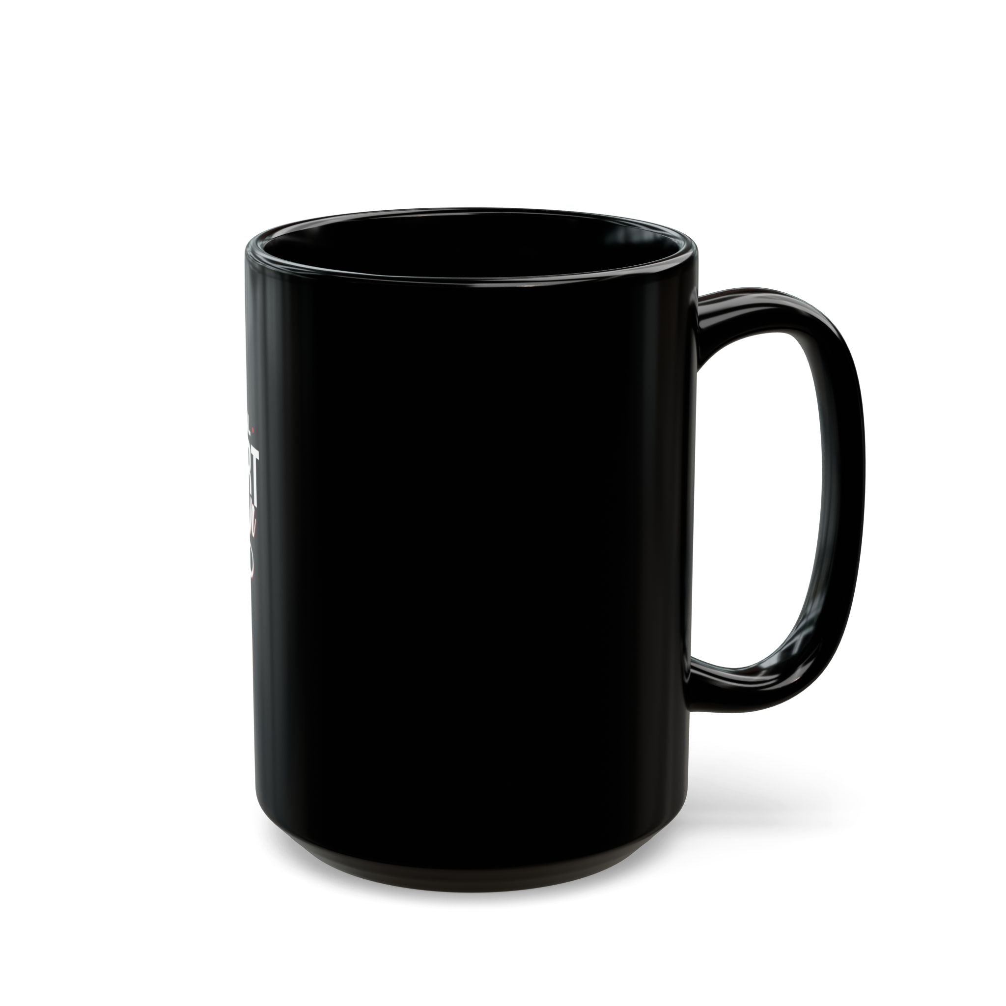 Red Dachshund Emotional Support Human Mug - PERSONALIZE - Sleek Black Coffee Cup (11oz/15oz)