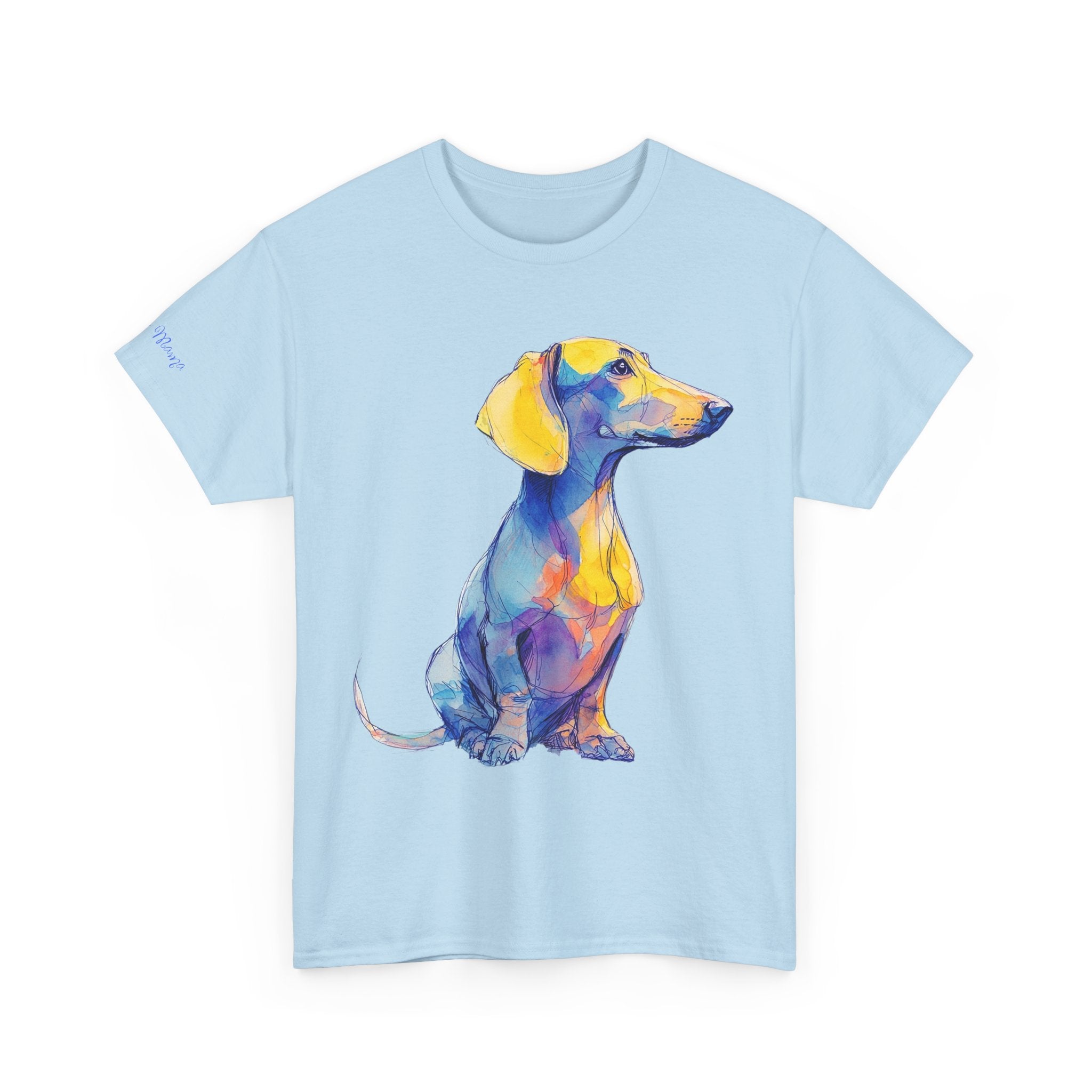 Dachshund Watercolor Tee — Colorful Sausage Dog Graphic T-Shirt